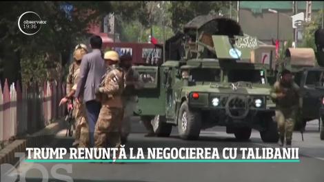 Donald Trump renunță la negocierea cu talibanii