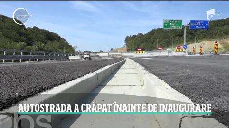 Fisuri pe autostrada refuzată de ministrul Transporturilor