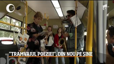 Asociaţia „Arta nu muşcă" împreună cu câţiva parteneri şi autorităţi au pus pe şine „tramvaiul poeziei”