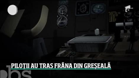 Zeci de pasageri au fost în pericol într-un avion pentru că ar fi folosit frâna de mână ca să sprijine tava de mâncare