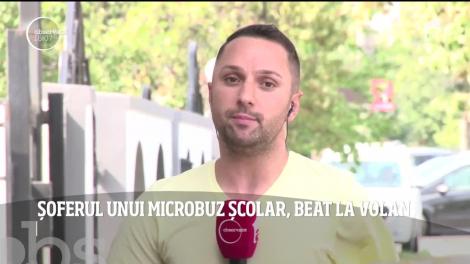Şoferul unui microbuz care urma să transporte mai mulţi elevi spre şcoală a fost prins băut la volan!