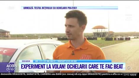 Experiment uluitor în direct, la Acces Direct! Ce se întâmplă atunci când te urci drogat și băut la volan: ”Pur și simplu rămâi blocat! Se amplifică senzația de imagine blurată!”