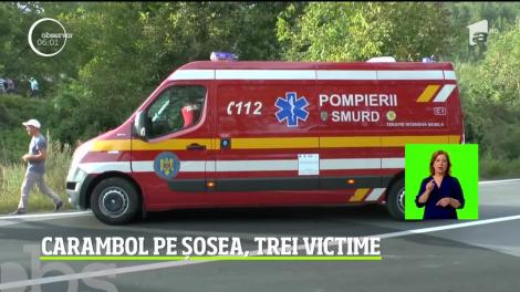 Grav accident rutier în judeţul Neamţ.Trei oameni au ajuns la spital, după un impact în care au fost implicate trei autoturisme