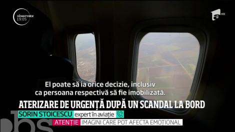Aterizare de urgenţă din cauza unui român care a provocat un scandal monstru la bordul unui avion care plecase din Londra spre Bucureşti! Pasagerul violent a fost încătuşat şi predat poliţiei din Frankfurt