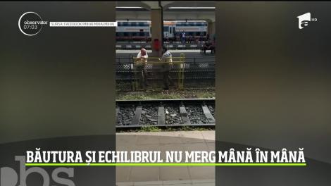 Doi indivizi băuţi bine au fost protagoniştii unei scene tragi-comice, în Gara de Sud din Ploieşti