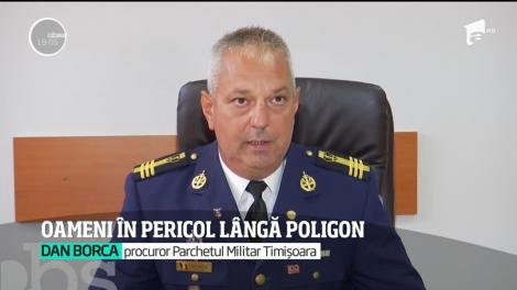 Oameni în pericol lângă un poligon din Gorj