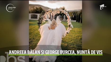 Momente unice pentru Andreea Bălan şi George Burcea. S-au căsătorit religios şi şi-au botezat fetiţa cea mică