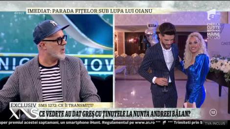 Xtra Night Show. Designerul Adrian Oianu analizează ținutele vedetelor. Cine a dat greș la nunta Andreei Bălan