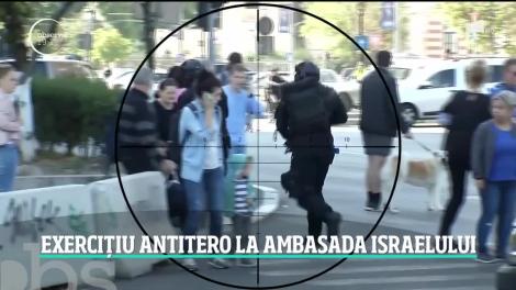 Exercițiu antitero la Ambasada Israelului