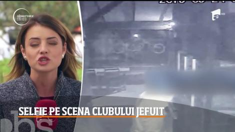 A intrat, s-a pozat, a furat şi a ajuns vedetă pe un site de socializare! Jaful din club este demn de un serial de comedie