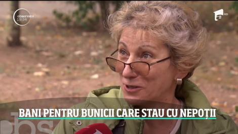 Bunicii care au grijă de nepoţi ar putea primi câte 650 de lei de la stat