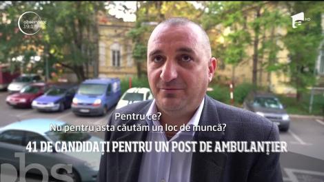 Meseria de ambulanţier este din ce în ce mai căutată. În Botoşani, pentru un singur post, s-au înscris peste 40 de candidaţi