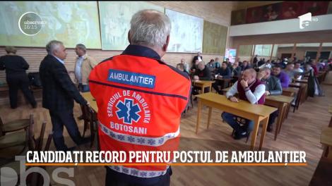 Candidaţi record pentru postul de ambulanţier la Botoşani!