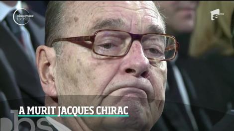 Fostul preşedinte al Franţei Jacques Chirac s-a stins din viaţă, la vârsta de 86 de ani
