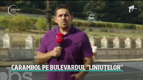 Carambol în parcarea din Piaţa Constituţiei