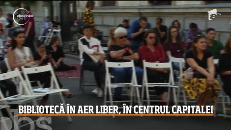 Bibliotecă în aer liber, în centrul Capitalei