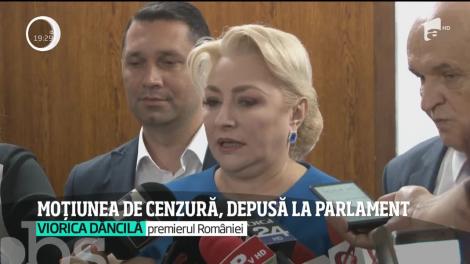 Moţiunea de cenzură, depusă la Parlament. Cel mai probabil, votul va fi dat săptămâna viitoare