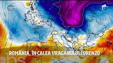 România, în calea uraganului Lorenzo. Temperaturile vor scădea dramatic