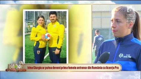 Irina Giurgiu, prima femeie din România cu licența Pro, în direct, la Neatza cu Răzvan și Dani. „Nu aș antrena în Liga1 la băieți”