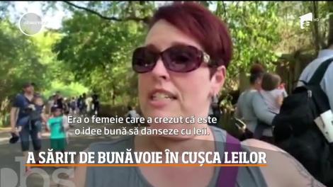 Momente de panică la o grădină zoologică! Un vizitator s-a dus de bunăvoie în cuşca leului