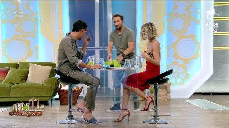 Răzvan şi Lidia şi-au "spălat" rufele, în direct, la Neatza! Cine a ieşit cel mai ud?