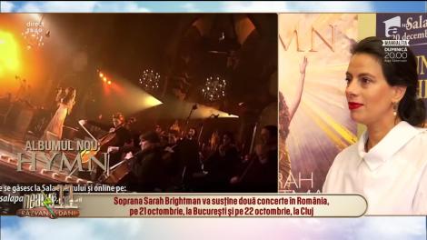 Sarah Brightman va concerta în două oraşe din România