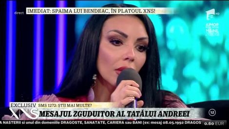 Xtra Night Show. Lacrimi și durere pe chipul Andreei Podărescu! Mesajul tatălui ei este zguduitor