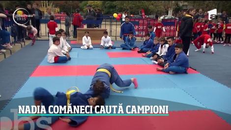 Nadia Comăneci caută campioni. Marea gimnastă, întâlnire cu mii de tineri români care au talent, dar nu şi posibilităţi