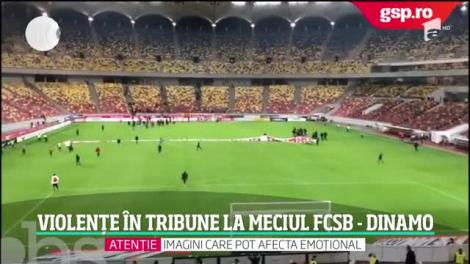 Violențe în tribune la FCSB - Dinamo. În încăierarea generală au fost prinşi părinţi cu copii