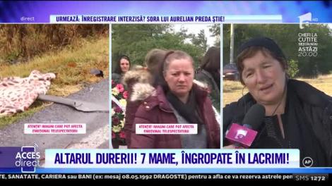 Altarul durerii! Șapte mame, îngropate în lacrimi! 50 de preoți au oficiat slujba de înmormântare din Ialomiţa