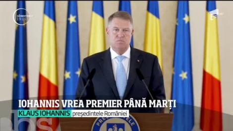 Klaus Iohannis vrea premier până marți
