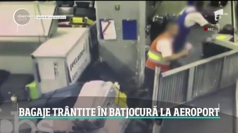Bagaje aruncate în batjocură pe Aeroportul Otopeni