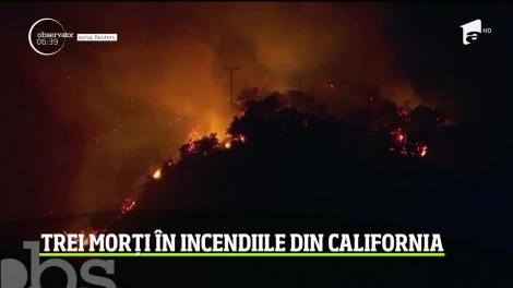 Trei oameni şi-au pierdut viaţa după incendiile de vegetaţie din California