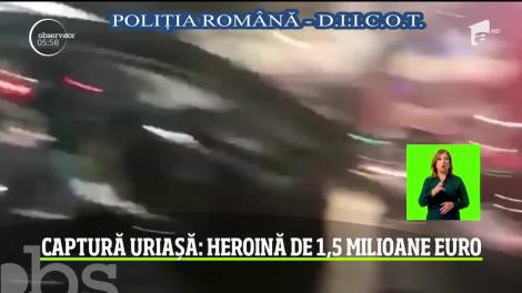 Captură uriașă: heroină pură în valoare de peste un milion şi jumătate de euro