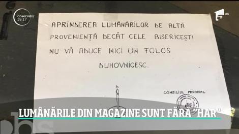 Un îndemn al bisericii sună mai degrabă a blestem şi a stârnit revolta enoriaşilor. Credincioşii sunt înştiinţaţi că lumânările aduse de acasă sunt aprinse degeaba