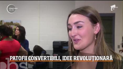 O tânără din Statele Unite a inventat prima pereche de încălţăminte cu toc convertibil