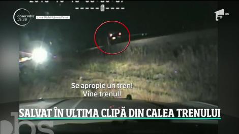 Un poliţist american a salvat un tânăr din faţa unui tren