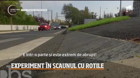 Experiment în scaun cu rotile efectuat de o tânără din Timişoara