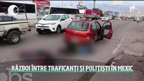 Imagini rupte din filmele de acțiune! Război între traficanți și polițiști în Mexic, în plină stradă - VIDEO