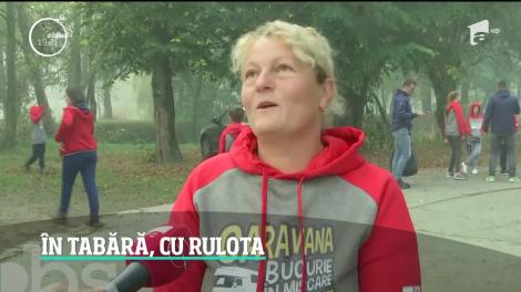 Zeci de copii în tabără, cu prima tabără mobilă din România