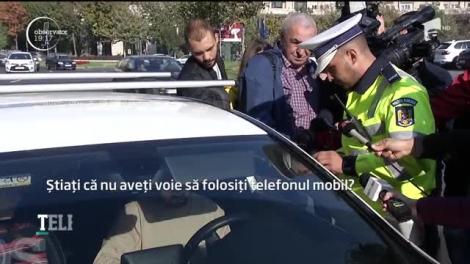 Şoferii bucureşteni nu se despart de telefon la volan, chiar dacă acest lucru îi costă 1.200 de lei