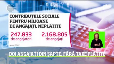 Doi din şapte salariaţi români NU au plătite asigurări de sănătate şi pensii, arată datele ANAF