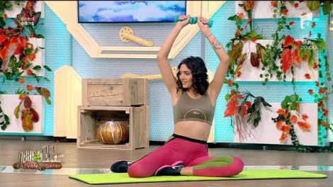 Fitness cu Diana Stejereanu, la Neatza cu Răzvan și Dani. Antrenament pentru spate și brațe