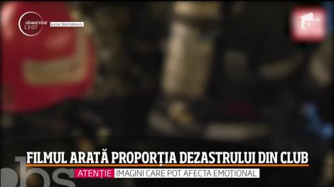 Noi imagini şocante cu intervenția de la Colectiv. Filmul arată proporția dezastrului din club