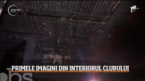 Primele imagini din interiorul Clubului Colectiv, locul în care s-a produs incendiul ce a curmat 64 de vieţi!