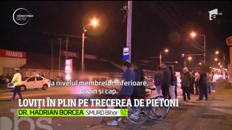 Grav accident pe o şosea din Oradea. Doi bărbaţi au fost spulberaţi pe trecerea de pietoni de un autoturism
