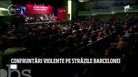 Confruntări violente pe străzile Barcelonei pentru al doilea weekend la rând