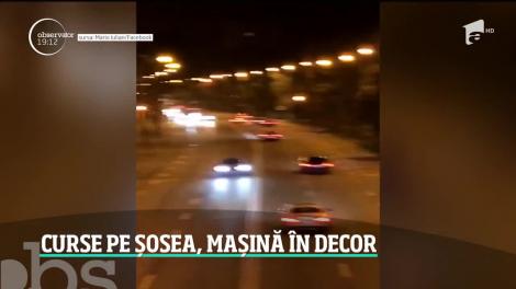 Accident violent filmat pe bulevardul Mamaia! Un tânăr a intrat cu bolidul într-un copac