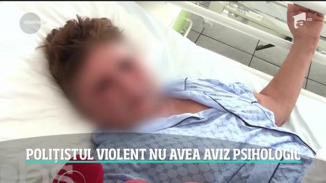Poliţistul din Olt care şi-a desfigurat mătuşa ar avea grave probleme psihice. Agentul a picat de şase ori testele psihologice