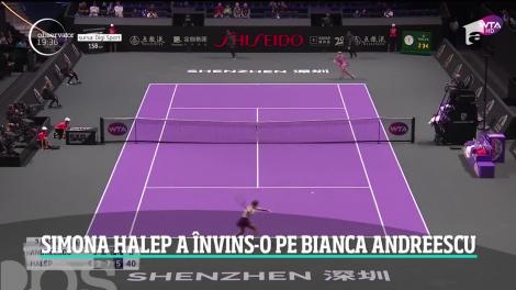 Duel românesc la Turneul Campioanelor. Simona Halep a învins-o, în trei seturi, pe Bianca Andreescu